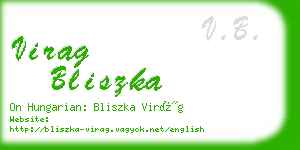 virag bliszka business card